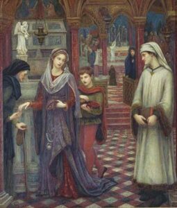 Dante and Beatrice by Marie Spartali Stillman, hand-painted oil painting reproduction