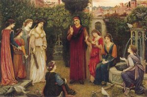 Dante at Verona by Marie Spartali Stillman, hand-painted oil painting reproduction