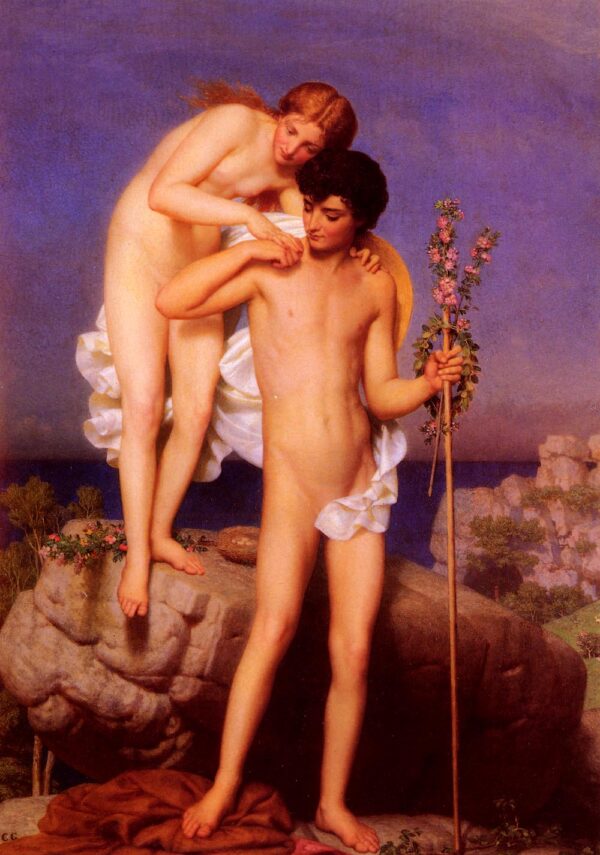Daphnis et Chloe Revenant de la Montagne by Charles Gleyre, hand-painted oil painting reproduction