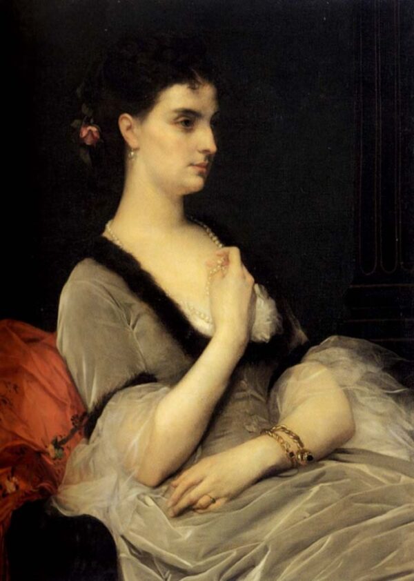 Portrait of Countess E. A. Vorontsova Dashkova by Alexandre Cabanel, hand-painted oil painting reproduction