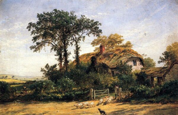 The Cottage of the Dairyman’s Daughter by Jasper Francis Cropsey, hand-painted oil painting reproduction