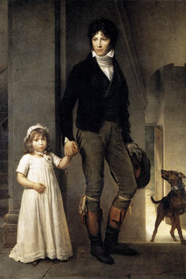 Jean-Baptist Isabey and Daughter by François Gérard, hand-painted oil painting reproduction