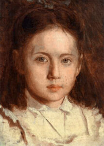 Portrait of Sonya Kramskaya, The Artist’s Daughter by Ivan Nikolaevich Kramskoy, hand-painted oil painting reproduction