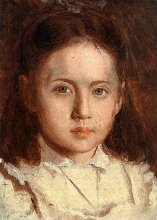 Portrait of Sonya Kramskaya, The Artist’s Daughter by Ivan Nikolaevich Kramskoy, hand-painted oil reproduction