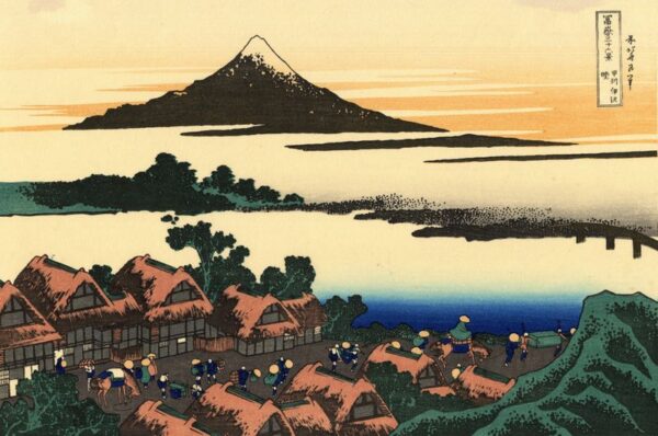 Dawn At Isawa In The Kai Province by Katsushika Hokusai, hand-painted oil painting reproduction