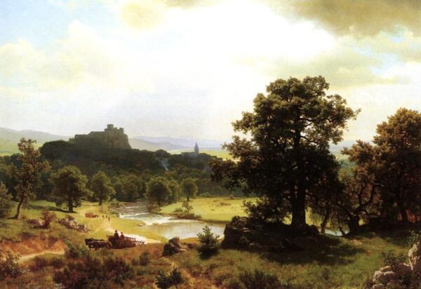 Day’s Beginning by Albert Bierstadt, hand-painted oil painting reproduction