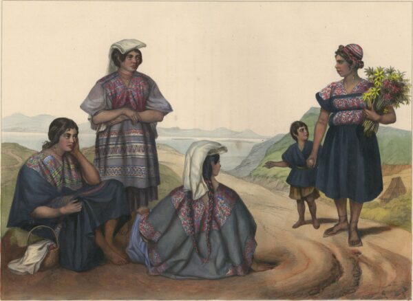 Indias de la Sierra al S. E. De Mexico by Carl Nebel, hand-painted oil painting reproduction