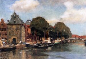 De Waag Haarlem by Floris Arntzenius, hand-painted oil painting reproduction