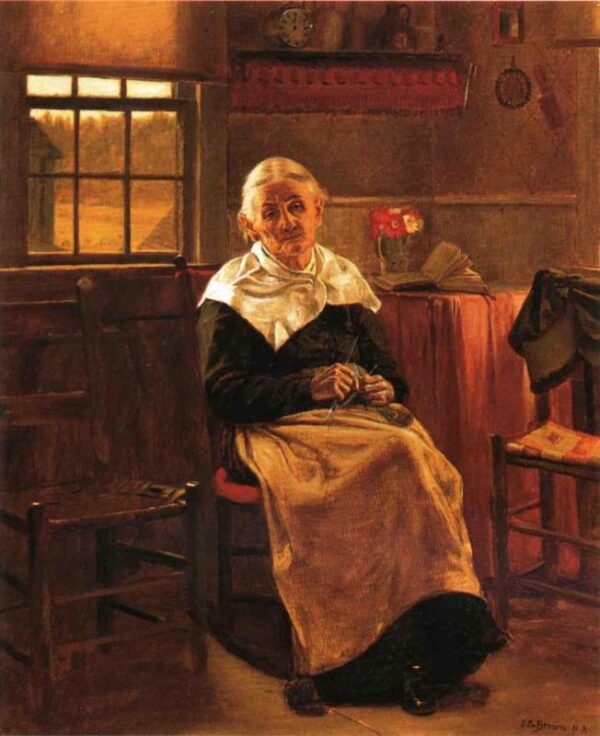 Dear Old Grannie by John G Brown, hand-painted oil painting reproduction