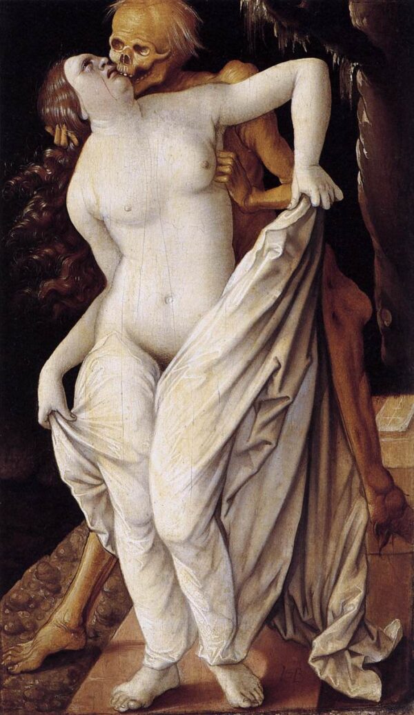 Death and the Maiden by Hans Baldung Grien, hand-painted oil painting reproduction