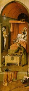 Death and the Miser by Hieronymus Bosch, hand-painted oil painting reproduction