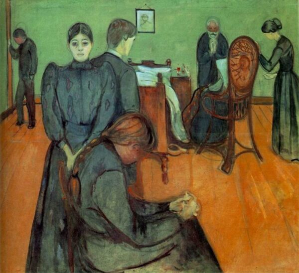 Death in the Sickroom by Edvard Munch, hand-painted oil painting reproduction