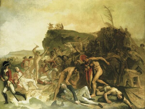 Death of Captain Cook by Johann Zoffany, hand-painted oil painting reproduction