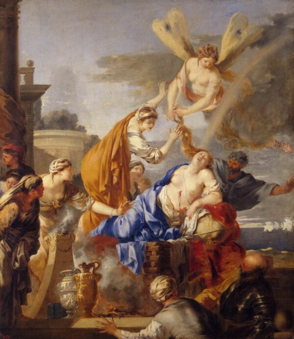 Death of Dido by Sébastien Bourdon, hand-painted oil painting reproduction
