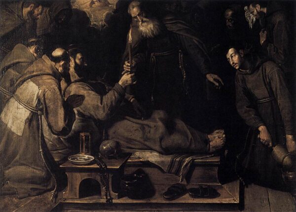 Death of St Francis by Bartolome Carducho, hand-painted oil painting reproduction