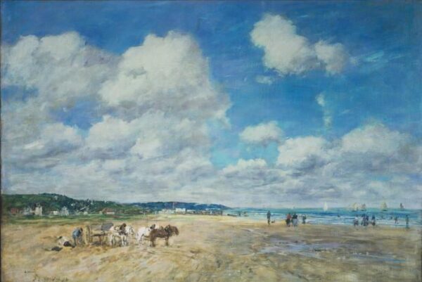 Deauville by Eugène Louis Boudin, hand-painted oil painting reproduction