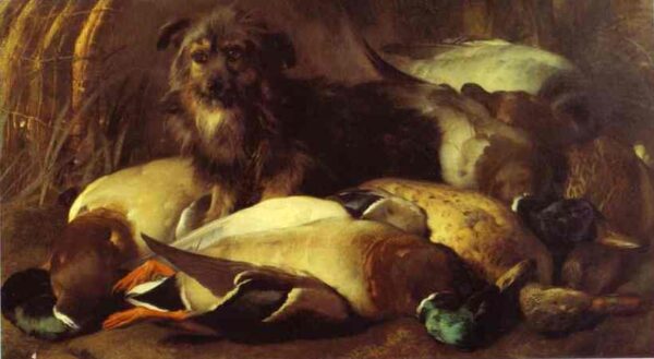 Decoyman’s Dog And Duck by Sir Edwin Landseer, hand-painted oil painting reproduction