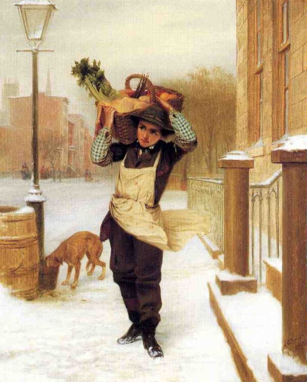 Delivery Boy by John G Brown, hand-painted oil painting reproduction