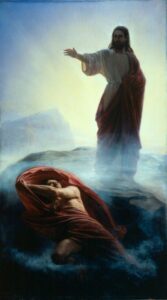 Denying Satan by Carl Heinrich Bloch, hand-painted oil painting reproduction