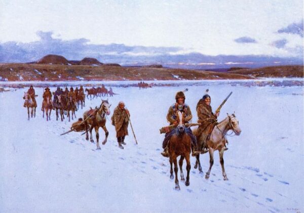 Departure for the Buffalo Hunt by Henry Farny, hand-painted oil painting reproduction