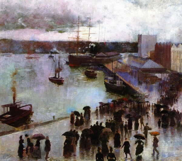 Departure of the Orient Circular Quay by Charles Conder, hand-painted oil painting reproduction
