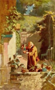Der Herr Pfarrer Als Kakteenliebhaber by Carl Spitzweg, hand-painted oil painting reproduction
