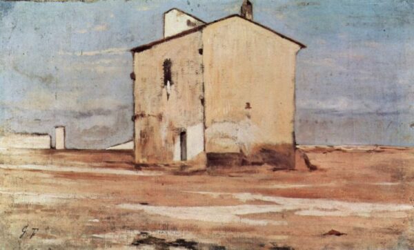 Der Schindanger in Livorno by Giovanni Fattori, hand-painted oil painting reproduction