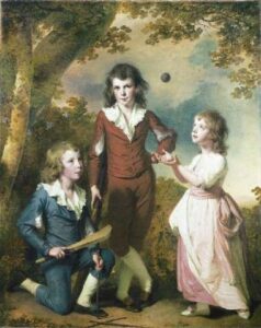 The Children of Hugh and Sarah Wood of Swanwick, Derbyshire by Joseph Wright, hand-painted oil painting reproduction