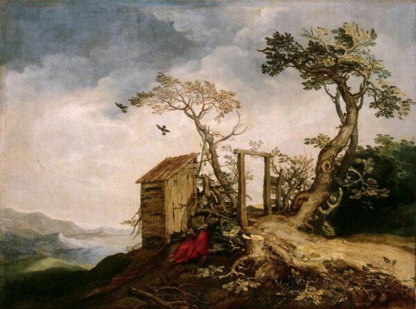Landscape with the Prophet Elijah in the Desert by Abraham Bloemaert, hand-painted oil painting reproduction