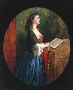 Devotion 1858 by Philip Hermogenes Calderon, hand-painted oil painting reproduction