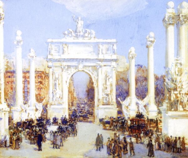 Dewey’s Arch by Frederick Childe Hassam, hand-painted oil painting reproduction