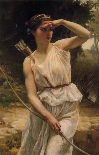 Diana Hunting by Guillaume Seignac, hand-painted oil reproduction