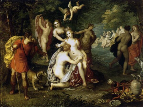 Diana Turns Actaeon into a Stag by Hendrick van Balen, hand-painted oil painting reproduction
