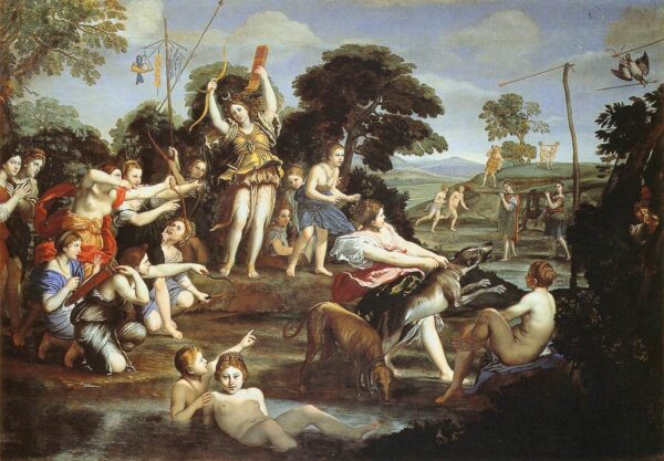 Diana and her Nymphs by Domenichino, hand-painted oil painting reproduction