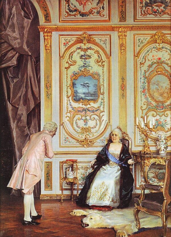 Diderot Katariina Puheilla by Gunnar Berndtson, hand-painted oil painting reproduction