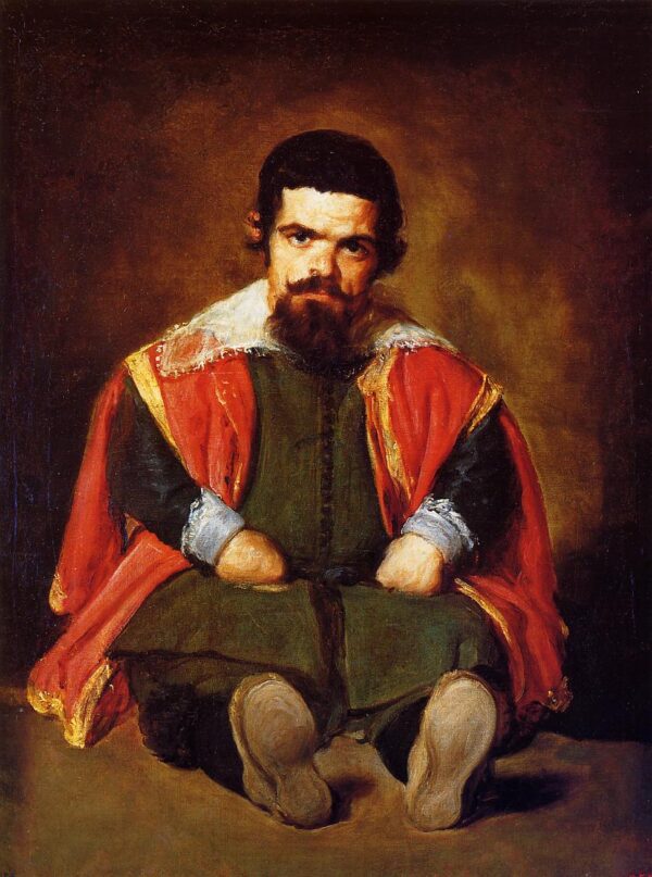 A Dwarf Sitting on the Floor by Diego Velázquez, hand-painted oil painting reproduction