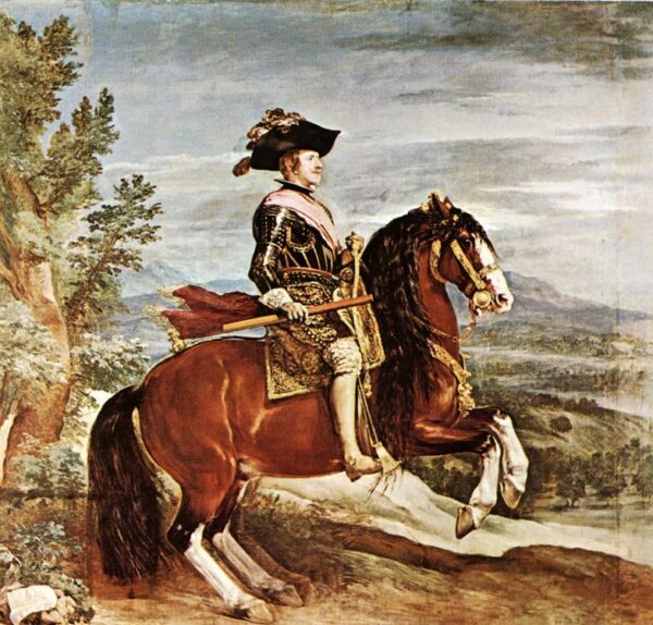 Equestrian Portrait of Philip 5 by Diego Velázquez, hand-painted oil painting reproduction
