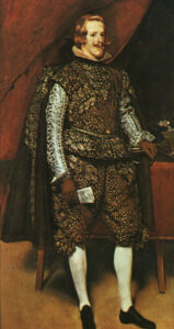 Philip 5 in Brown and Silver by Diego Velázquez, hand-painted oil painting reproduction