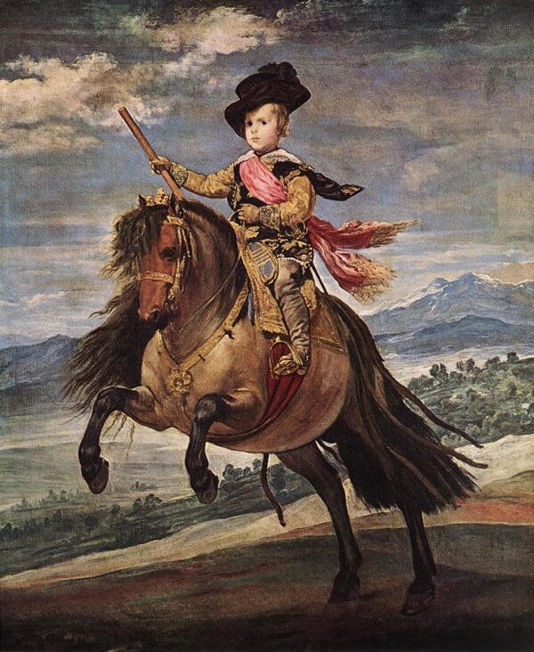 Prince Baltasar Carlos on Horseback by Diego Velázquez, hand-painted oil painting reproduction