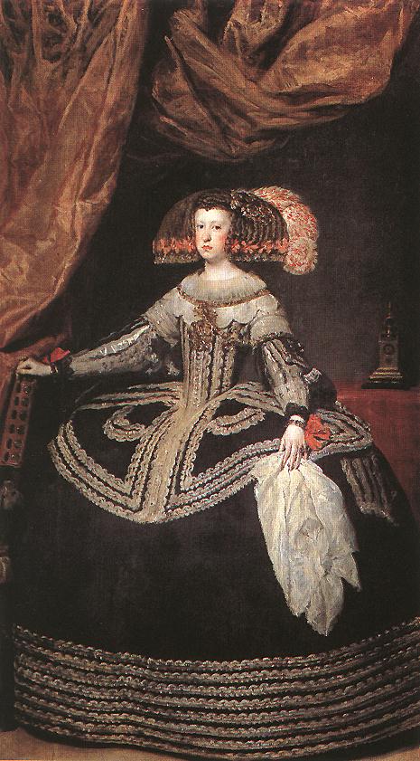 Queen Dona Mariana of Austria by Diego Velázquez, hand-painted oil reproduction