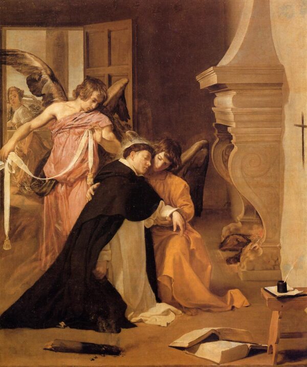 The Temptation of St Thomas Aquinas by Diego Velázquez, hand-painted oil painting reproduction