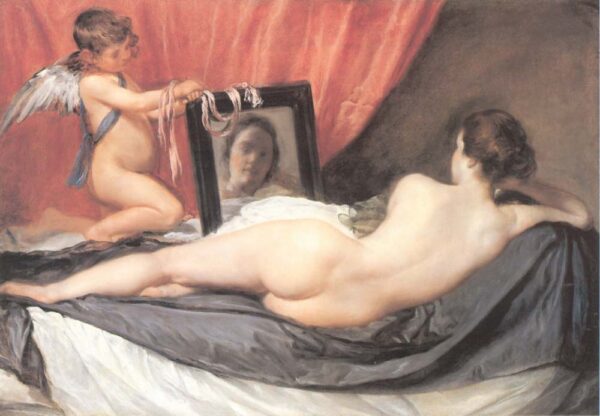 Venus at Her Mirror by Diego Velázquez, hand-painted oil painting reproduction