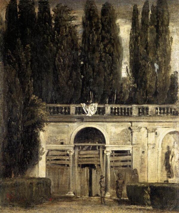 Villa Medici Grotto Loggia Facade by Diego Velázquez, hand-painted oil painting reproduction