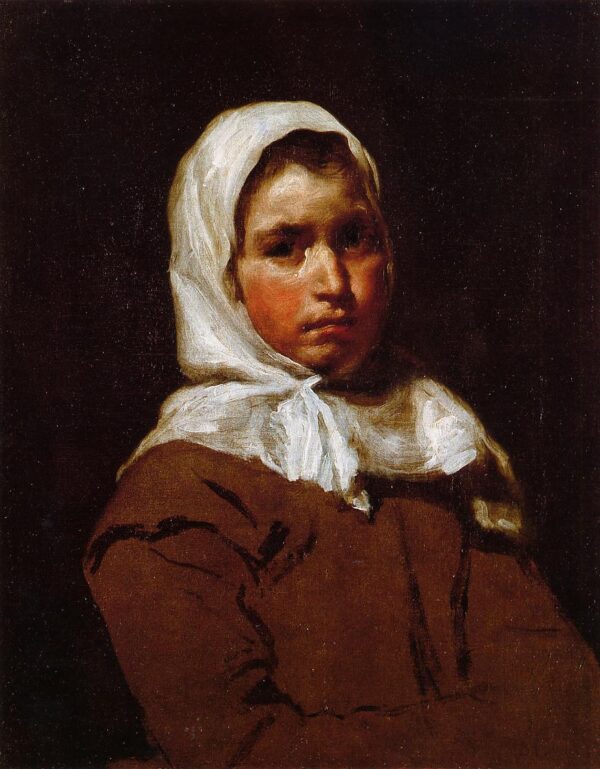 Young Peasant Girl by Diego Velázquez, hand-painted oil painting reproduction