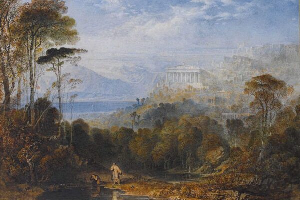 Diogenes Throwing Away His Cup by John Martin, hand-painted oil painting reproduction