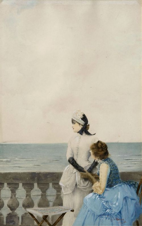 Dis moi tout by Vittorio Corcos, hand-painted oil reproduction
