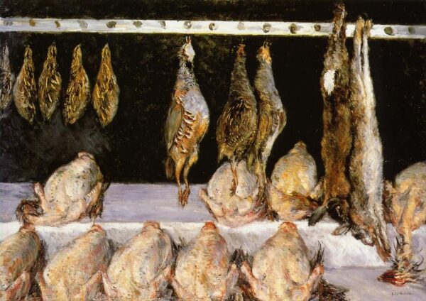 Display of Chickens and Game Birds by Gustave Caillebotte, hand-painted oil painting reproduction