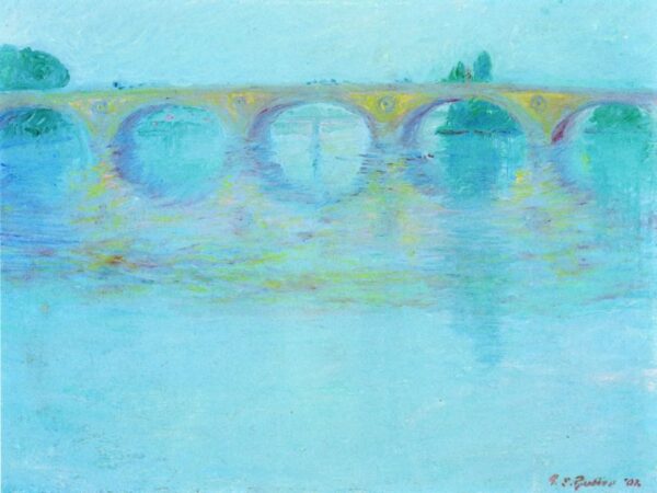 Distant Bridge by Theodore Earl Butler, hand-painted oil painting reproduction