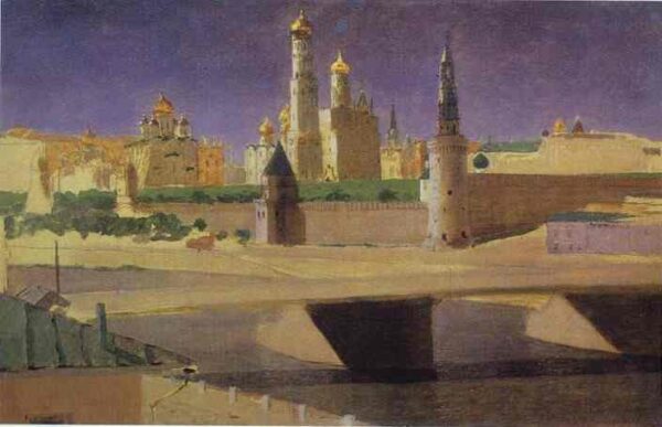 View Of The Kremlin From The Zamoskvorechye District by Arkhip Kuindzhi, hand-painted oil painting reproduction