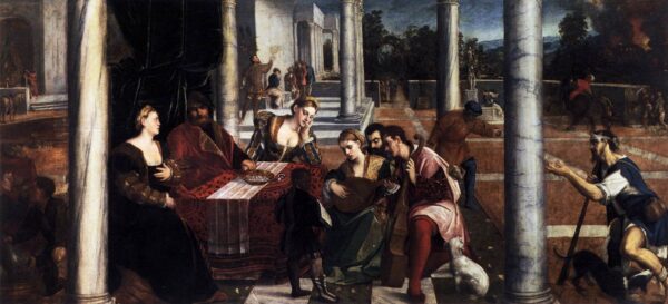 Dives and Lazarus by Bonifacio Veronese, hand-painted oil painting reproduction